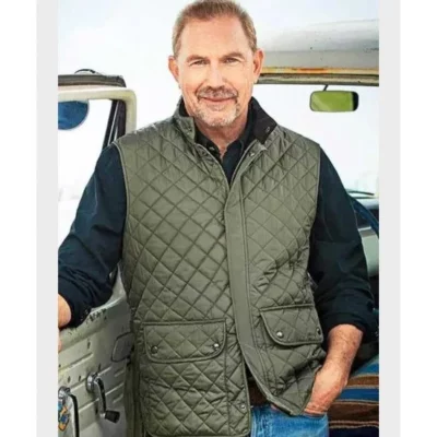 Yellowstone John Dutton Green Quilted Vest
