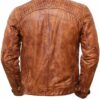 Dark Brown Quilted Motorcycle Jacket