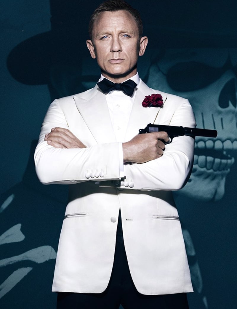 Spectre James Bond White Tuxedo â€“ Free Bow Tie