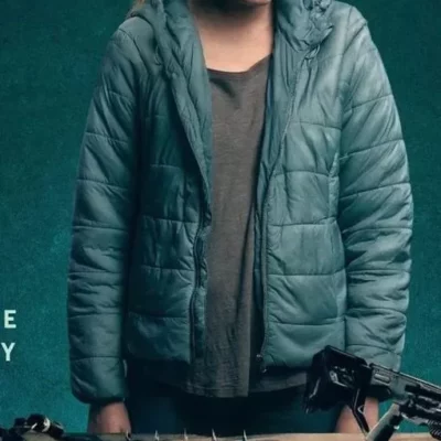 Dual Karen Gillan Grey Puffer Jacket
