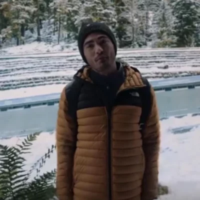Love Hard Tag Yellow Puffer Jacket