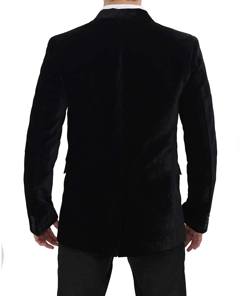 Peak Lapel Mens Black Tuxedo