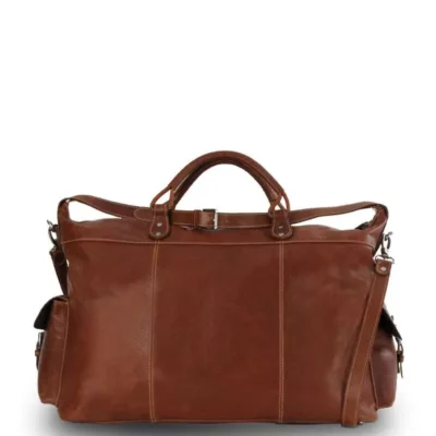 New Orleans Brown Quilted Duffel