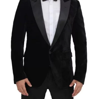 Norman Peak Lapel Men's Black Tuxedo