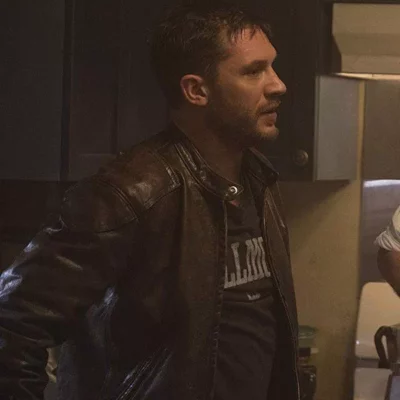 Venom Eddie Brock Brown Biker Leather Jacket