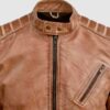 Waxed Tan Leather Jacket