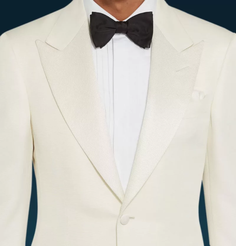 Peak Lapel White Ivory Dinner Jacket