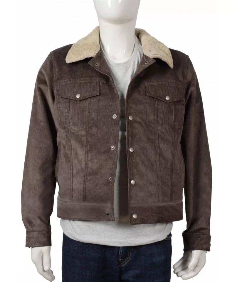 John Dutton Kevin Costner Yellowstone Brown Corduroy Jacket